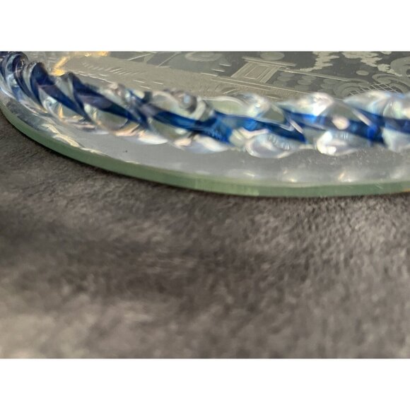 Barovier & Toso Murano Glass Tray with Bronze Handles Vintage 1950s Italy - Picture 8 of 9